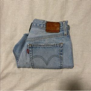 Levis 501 denim cut offs